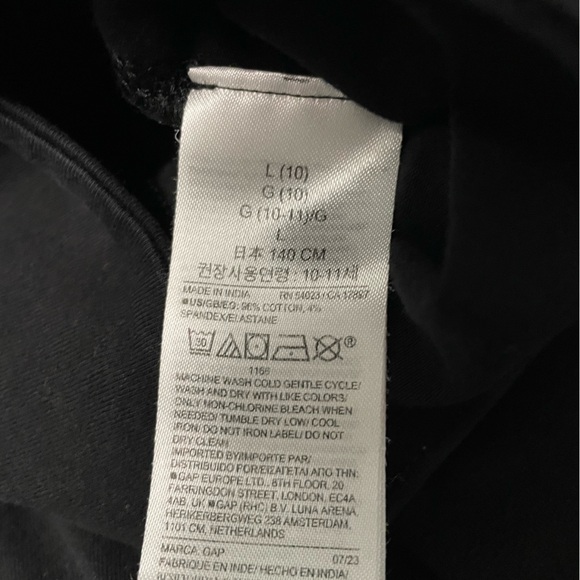 Gap flare leggings black girls size large size 10 - Picture 3 of 3